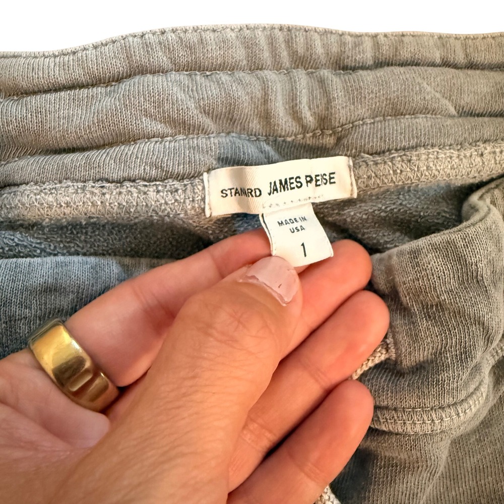 Standard James Perse Blue Gray Low Rise Cotton Jogger Sweatpants Size 1 Small - Picture 4 of 5